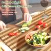 Bamboo Stovetop Cover & Countertop Cutting Board with Adjustable Legs, Dual-purpose Chopping Board for Gas Electric Stove Burner, Workspace Block Cover for RV Camping Camper view 2