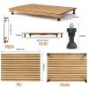 Bamboo Stovetop Cover & Countertop Cutting Board with Adjustable Legs, Dual-purpose Chopping Board for Gas Electric Stove Burner, Workspace Block Cover for RV Camping Camper view 4