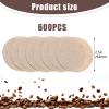 600Pcs Unbleached Coffee Filters, Replacement Round Coffee Filters, Disposable Paper Filters Compatible with Aerobie Aeropress Coffee Filter and Espresso Maker view 2