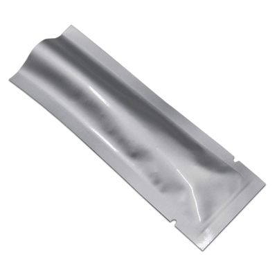 PABCK 200 Pieces 1.57x5.51 inch (Inside Size 1.17x5.11 inch) Coffee Powder Food Storage Bags Heat Seal Pure Mylar Foil Bag Vacuum Sample Pouch for Travel Toiletries Skincare Shampoo Liquids Packaging