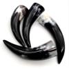 5MOONSUN5's The Original Handcrafted Authentic Viking Drinking Horn set Tankard for Beer, Mead, Ale  Medieval Inspired Stein Mug  Food Safe Vessel With 4 shot glass and stand view 4