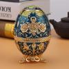 Pop up Case Automatic Toothpick Holder Toothpick Container desktop ornament for Home Decoration(Jinlan Jinhua, Blue) view 4
