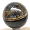 48mm 160g Dark Blue Golden Black Tiger/Hawk's Eye Sphere Polished Natiral Chatoyant Chalcedony Gemstone Crystal Mineral Ball - Africa + Stand view 2