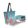 ALAZA Merry Christmas Snow New Year Xmas Large Canvas Tote Bag Reusable Grocery Shopping Bag with Handles, Heavy Duty, Washable view 3