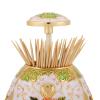 Pop up Case Automatic Toothpick Holder Toothpick Container desktop ornament for Home Decoration(Golden Flower) view 2