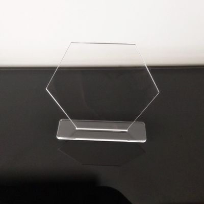 5 Sets Acrylic Blanks Hexagon with Stand,DIY Clear Wedding Signs,Personalized Hand Lettered Table Numbers (5'')