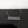 5 Sets Acrylic Blanks Hexagon with Stand,DIY Clear Wedding Signs,Personalized Hand Lettered Table Numbers (5'') view 1