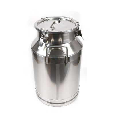10.5 Gallon Stainless Steel Milk Can, Milk Bucket Wine Pail Bucket Tote Jug Oil Barrel Tea Top Metal Jug, Liter Cans With Sealed Lid Restaurant Canister Silicone Seal