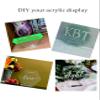 5 Sets Acrylic Blanks Hexagon with Stand,DIY Clear Wedding Signs,Personalized Hand Lettered Table Numbers (6'') view 3