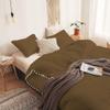 1 Piece White Vintage Pom-Fringe Pompom Duvet Cover with Zipper Closure, 100% Egyptian Cotton, 800 Thread Cotton, Oversized Super King Taupe Solid view 2