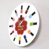12 Colorful Nail Beauty Salon Wall Clock with Manicure Pedicure Nail Wall Art Nail Salon Studio Decor Technician Gift(No Frame) view 3