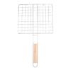 FAVOMOTO 1pc Folding Portable Barbecue Net Clamp for Outdoor Grilling Camping Picnics Barbecue Food Mesh for Chicken Vegetables Fish view 1