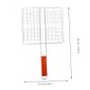 FAVOMOTO 1pc Folding Portable Barbecue Net Clamp for Outdoor Grilling Camping Picnics Barbecue Food Mesh for Chicken Vegetables Fish view 2