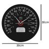 Speedometer Kilometers and Miles Printed Wall Clock Racing Mechanics Wall Art Black Car Dashboard Gauge Wall Watch Garage Decor(No Frame) view 2