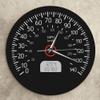 Speedometer Kilometers and Miles Printed Wall Clock Racing Mechanics Wall Art Black Car Dashboard Gauge Wall Watch Garage Decor(No Frame) view 3