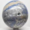 75mm 610g Blue Dumortierite w/Silverish Quartz & Open Druzy Sphere Polished Natural Gemstone Crystal Mineral Ball - Peru + Stand view 2