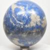 75mm 610g Blue Dumortierite w/Silverish Quartz & Open Druzy Sphere Polished Natural Gemstone Crystal Mineral Ball - Peru + Stand view 3