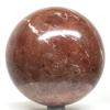 3.4" 2.1LBs Brecciated Deep Red Jasper w/White Quartz & Hematite Inclusions Sphere Polished Natural Sparkling Gemstone Crystal Mineral Ball - Peru + Stand view 3