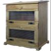 Furniture Barn USA Farmhouse Pine Vegetable Bin, Modern Walnut Stain view 1