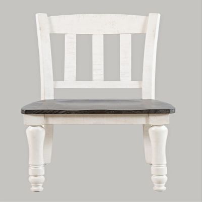 Jofran Madison County Reclaimed Solid Wood Slatback Farmhouse Dining Chair, Vintage White