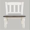 Jofran Madison County Reclaimed Solid Wood Slatback Farmhouse Dining Chair, Vintage White view 3