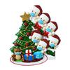 3D Masked Family of 6 Ornament 2025 Personalized Family Christmas Ornaments 2025 | Staircase Personalized Tree Ornaments for Grandchildren, Siblings & Grandkids Xmas Tree with Gifts of Six Ornament view 2