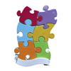 3D Puzzle Piece Family of 6 Ornament 2025 Personalized Family Christmas Ornaments 2025 | Together We Fit Personalized Tree Ornaments for Grandchildren, Siblings & Grandkids of Six Ornament Love Unity view 2