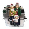 3D Camper Family of 3 Christmas Ornament 2025 Personalized Family Christmas Ornaments 2025 | Holiday RV for Winter Travel Personalized Tree Ornaments Customizable Gifts Camping Van of Three Ornament view 1