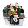 3D Camper Family of 3 Christmas Ornament 2025 Personalized Family Christmas Ornaments 2025 | Holiday RV for Winter Travel Personalized Tree Ornaments Customizable Gifts Camping Van of Three Ornament view 2