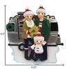 3D Camper Family of 3 Christmas Ornament 2025 Personalized Family Christmas Ornaments 2025 | Holiday RV for Winter Travel Personalized Tree Ornaments Customizable Gifts Camping Van of Three Ornament view 3