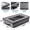 Flatware & Utensil Storage, Durable Silverware Storage Box with Padded Dividers, 5 Compartment Flatware Storage Case, Silverware Case with Handles and Removable Lid - Protects and Organizes Cutlery view 2