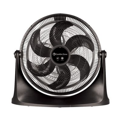 Comfort Zone PowrCurve 20-Inch High-Velocity Fan, Wall Mountable Floor Fan with 3 Speeds, 6-Blade Design, 180 Tilt Adjustment & Wall Bracket  Powerful Airflow for Home, Bedroom, Dorm, or Office