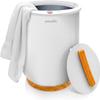 SereneLife Bucket Towel Warmers, White Large Towel Warmer for Spa and Bathroom, Luxury Towel Heater Gifts for Him & Her, Auto Shut-Off, Fits 2 large, Blankets, Bathrobes, PJ's view 1