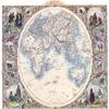 1800's World Globe Eastern Hemisphere Map People Animals Poster Reproduction (16 X 24 Image Size Paper) view 1