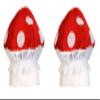 Beistle Unisex Plush Mushroom Hats, 2 Pieces  Arcade Party Supplies, Birthday & Halloween Costume Dress Up, Video Game Themed Headwear, Photo Booth Props, Novelty Caps view 1