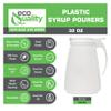 32oz Plastic Syrup Dispenser with Plastic Lid and Stainless Steel Slide Cover - Syrup, Sugar, Honey Dispenser - Perfect for Diners, Restaurants, Home, Office, Disposable by EcoQuality (7) view 3