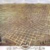 1871 Birds Eye View Map Atlanta Georgia USA Poster Reproduction (16 X 24 Image Size Paper) view 1