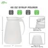 48oz Plastic Syrup Dispenser with Plastic Lid and Stainless Steel Slide Cover - Syrup, Sugar, Honey Dispenser - Perfect for Diners, Restaurants, Home, Office, Disposable by EcoQuality (6) view 4