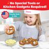 Pretzel Making Kit - Real Cooking Set for Kids Ages 5-12+ with Recipe and Ingredients - Kids Baking Set for Girls & Boys - Great Gift for Family Bonding view 3