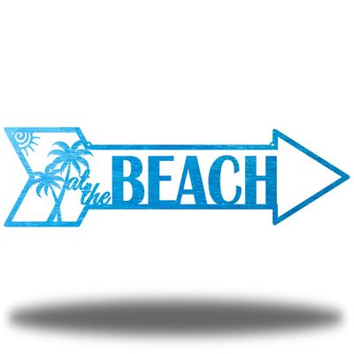 Riverside Designs Beach Arrow Coastal Metal Wall Art | Made in USA | Multiple Sizes and Colors (Teal, 30")