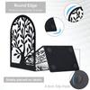 Metal Bookends, Heavy Duty Bookend for Shelves, Tree Book End to Hold Books, Bookend Stopper, Book Supports for Kid, Non-Skid, Black (2 pair/4Pcs) for Office Home Kitchen, Modern Decorative view 3