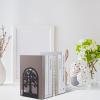 Metal Bookends, Heavy Duty Bookend for Shelves, Tree Book End to Hold Books, Bookend Stopper, Book Supports for Kid, Non-Skid, Black (2 pair/4Pcs) for Office Home Kitchen, Modern Decorative view 4