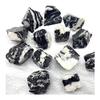 Gemstone raw Bulk Natural Quartz Crystals Black and White Stripes Rough Stone 3pcs for Decoration view 1