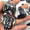 Gemstone raw Bulk Natural Quartz Crystals Black and White Stripes Rough Stone 3pcs for Decoration view 4