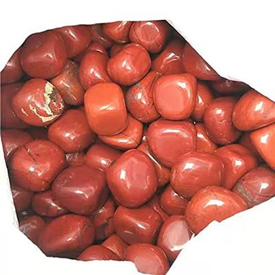 Natural Bulk Gemstone Crystals red Jasper Tumbled Stone for Decoration Decoration 17-22mm 10pcs