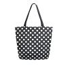 ALAZA Polka Dots Black White Large Canvas Tote Bag Reusable Grocery Shopping Bag with Handles, Heavy Duty, Washable view 1