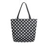ALAZA Polka Dots Black White Large Canvas Tote Bag Reusable Grocery Shopping Bag with Handles, Heavy Duty, Washable view 3