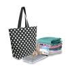 ALAZA Polka Dots Black White Large Canvas Tote Bag Reusable Grocery Shopping Bag with Handles, Heavy Duty, Washable view 4