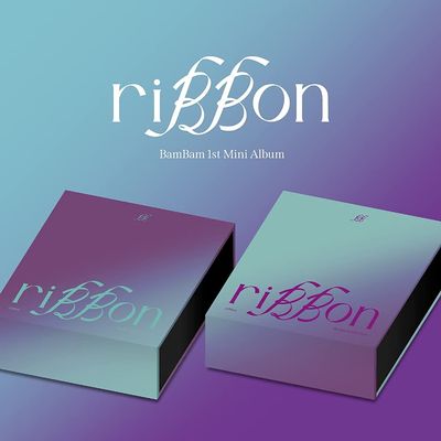 GOT7 BAMBAM riBBon 1st Mini Album 2 Version SET CD+1p Poster On Pack+100p PhotoBook+6p Lyric PostCard+1p Clear PhotoCard+1p Sticker+Tracking Sealed