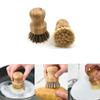 2 Pcs Palm Pot Brush,Bamboo Dish Brush Natural Scrub Brush Coconut Bristles Pot Brushes Dish Scrubber Cleaning Kit for Cleaning Pots,Pans,Kitchen Sink(Palm+Sisal) view 3